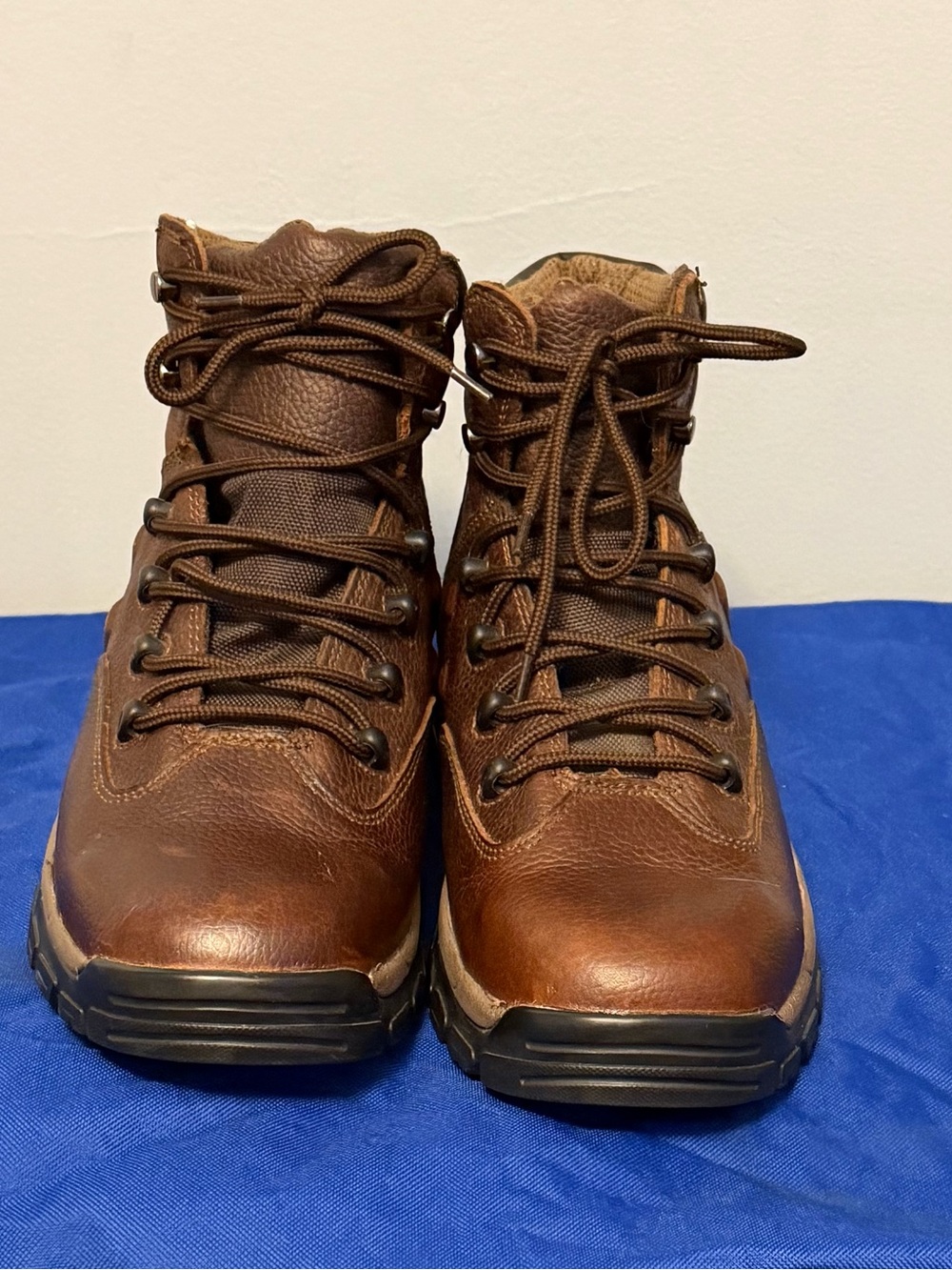 Men's Brown 100% Thick quality Leather Hiking Boots - Rugged Outdoor Footwear